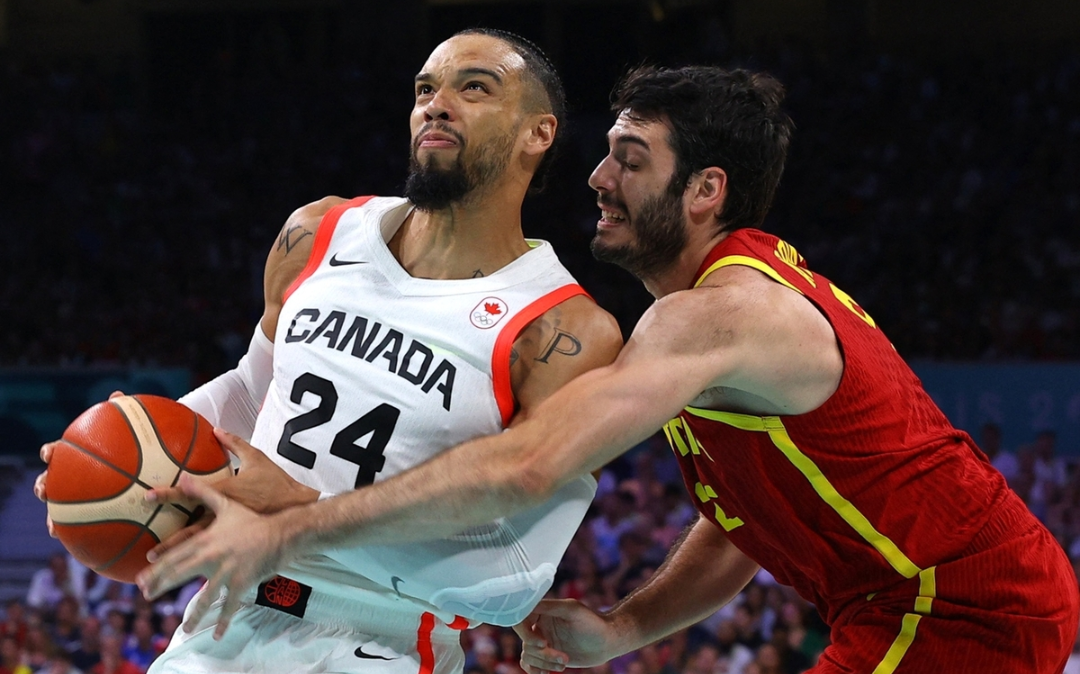 加拿大男篮轻取西班牙男篮,杰伦·布朗送出助攻 加拿大男篮轻取西班牙男篮,杰伦·布朗送出助攻
